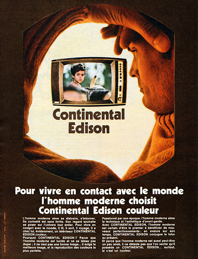 Advert Continental Edison 1970