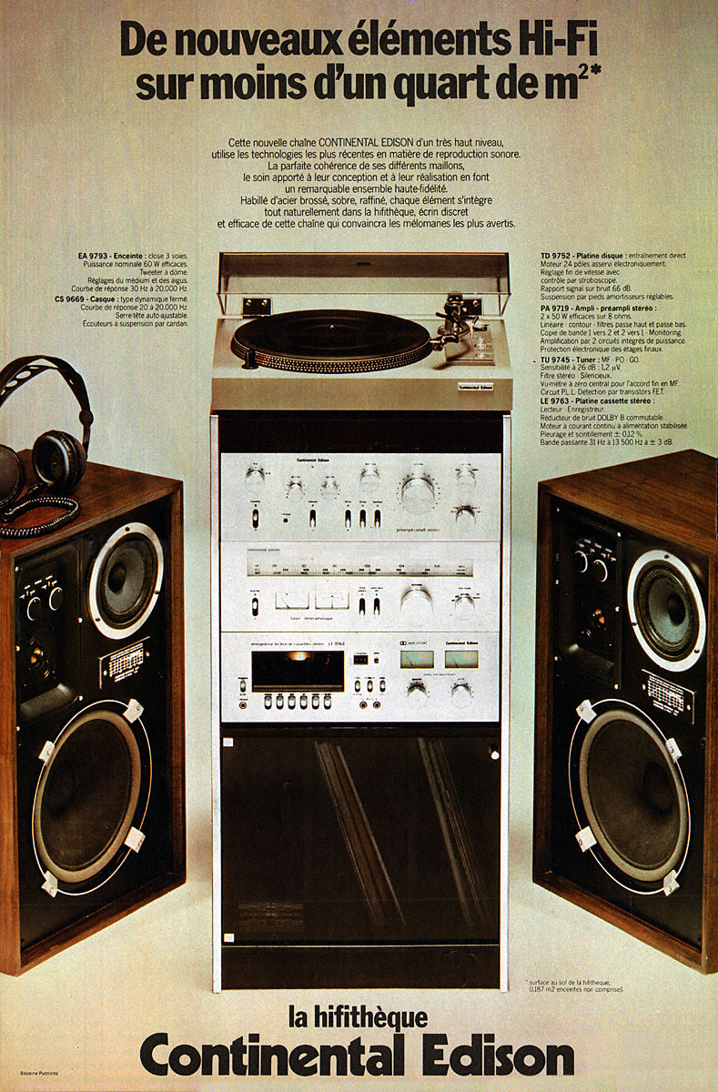 Advert Continental Edison 1977