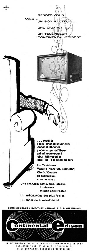 Advert Continental Edison 1957