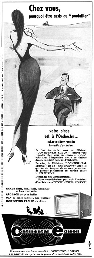 Advert Continental Edison 1957