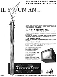 Advert Continental Edison 1958