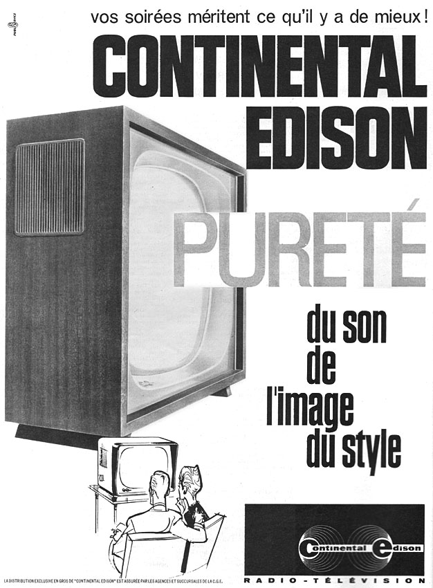 Advert Continental Edison 1960