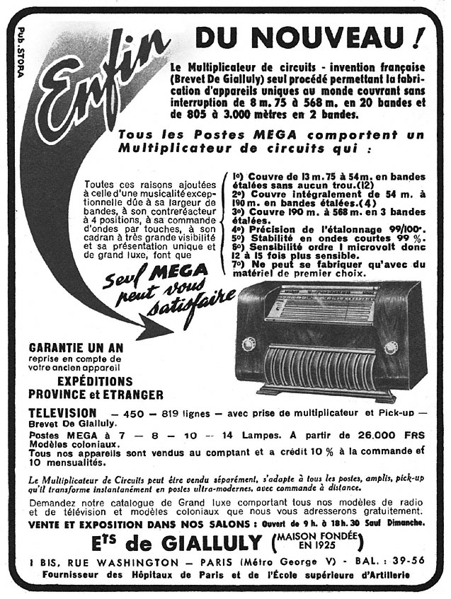 Advert De Gialluly 1951