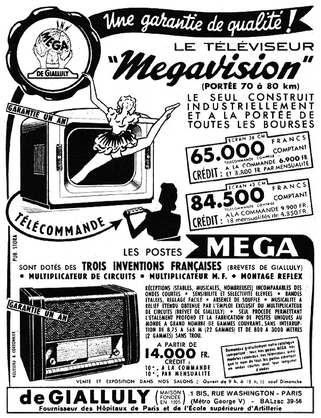 Advert De Gialluly 1954