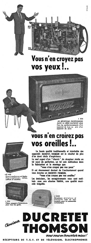 Advert Ducretet-Thomson 1954