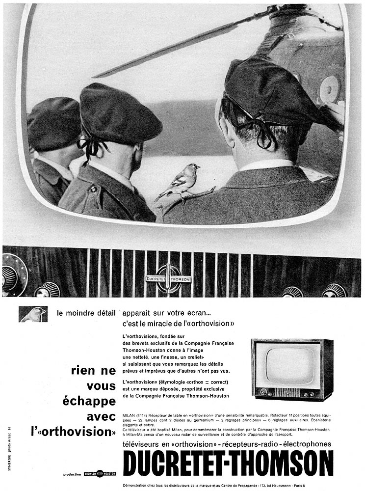 Advert Ducretet-Thomson 1958