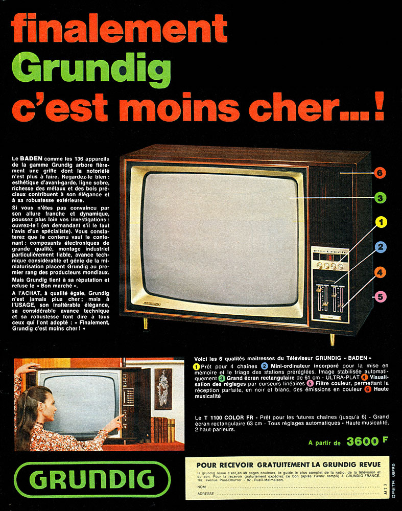 Advert Grundig 1970