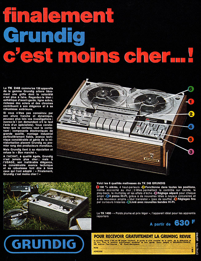 Advert Grundig 1970