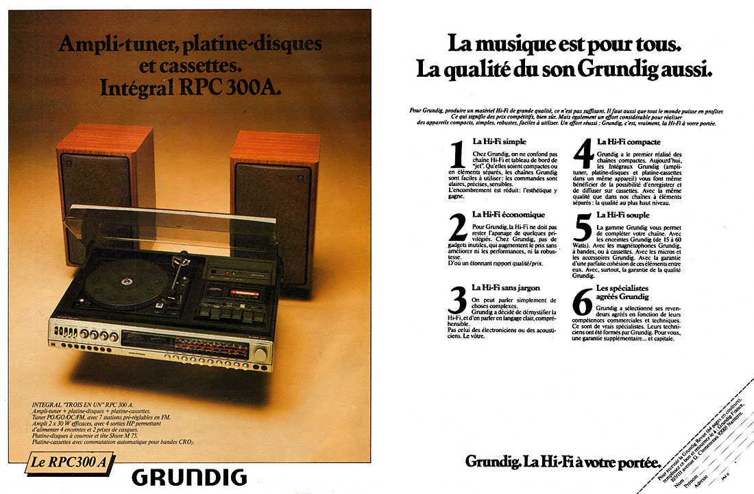 Advert Grundig 1978