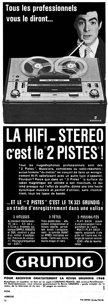 Advert Grundig 1968