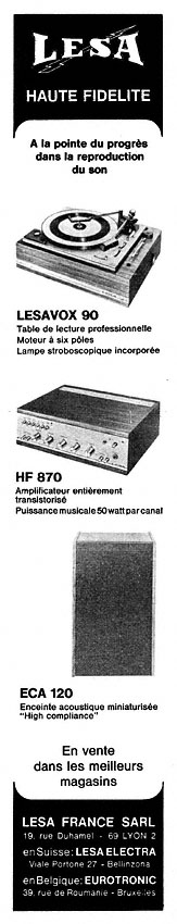 Advert Lesa 1969