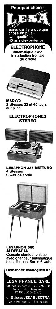 Advert Lesa 1969