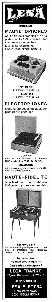 Advert Lesa 1967