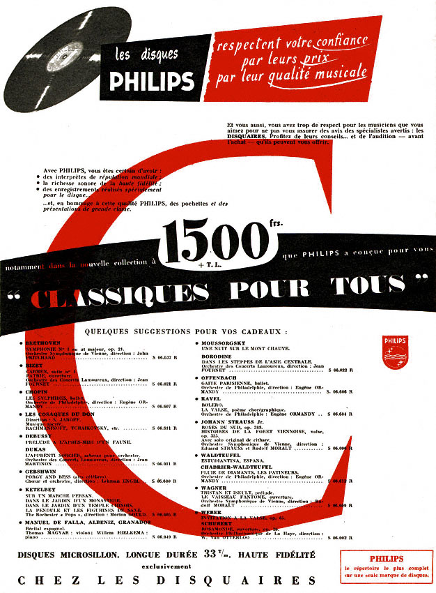 Advert Philips 1955