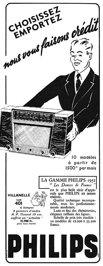 Advert Philips 1950