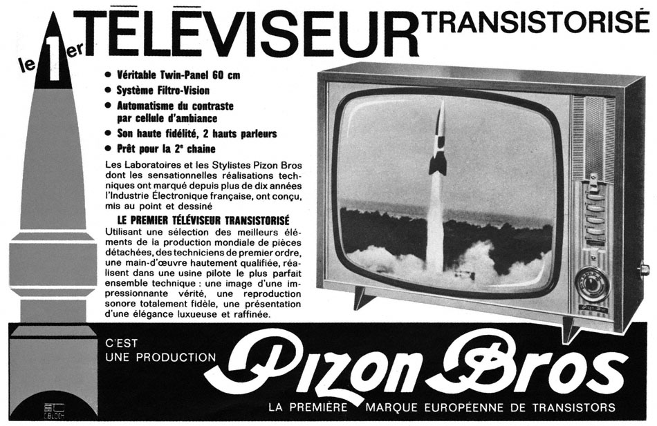 Advert Pizon Bros 1962