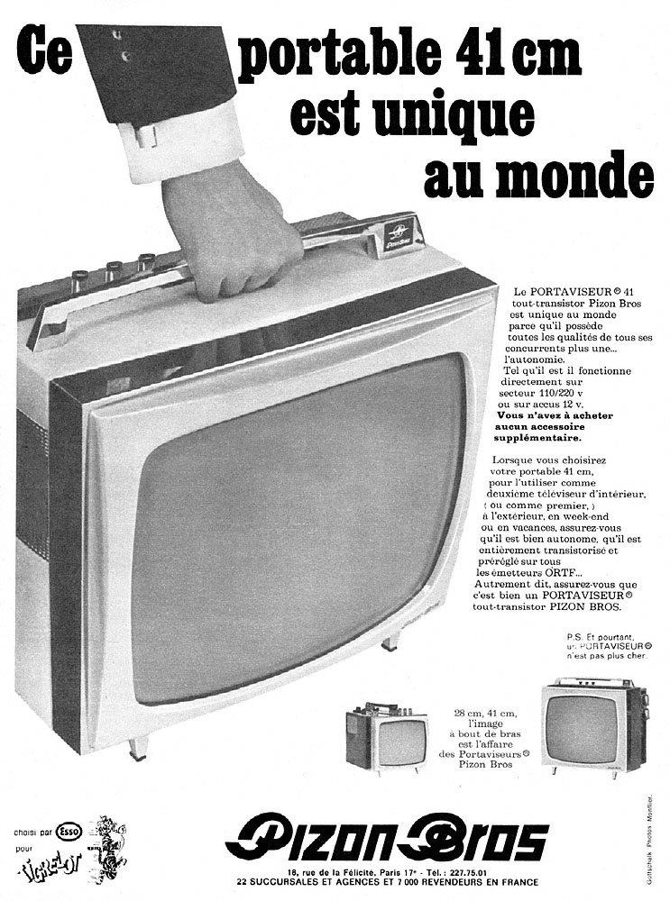 Advert Pizon Bros 1967