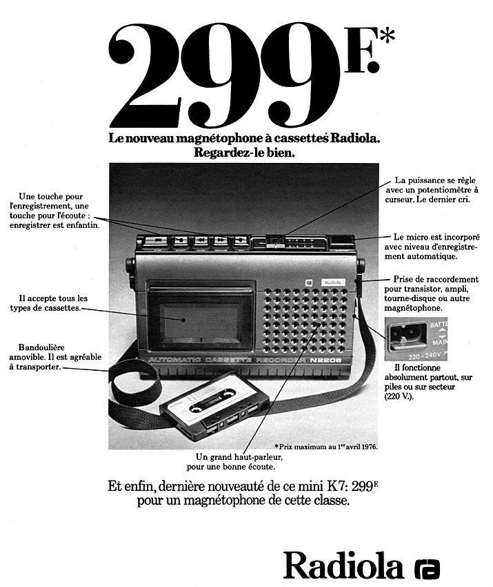 Advert Radiola 1976