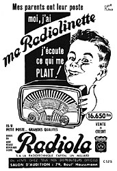 Advert Radiola 1953