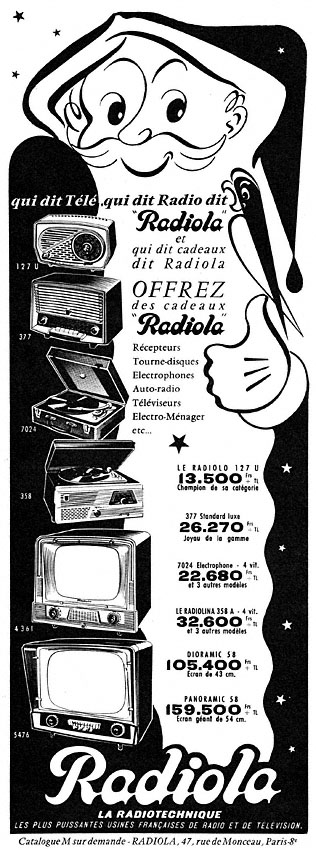 Advert Radiola 1957