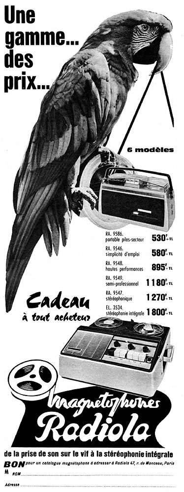 Advert Radiola 1963