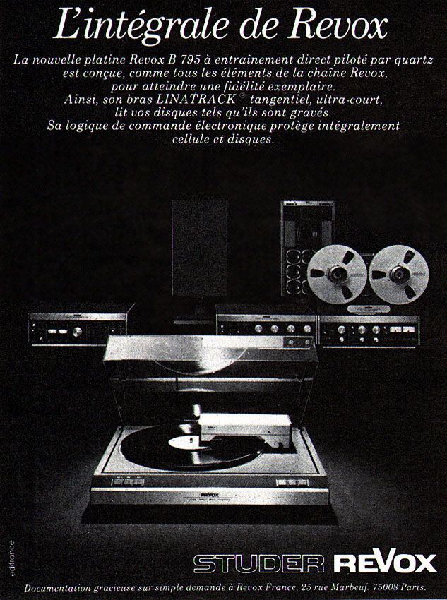 Advert Revox 1980