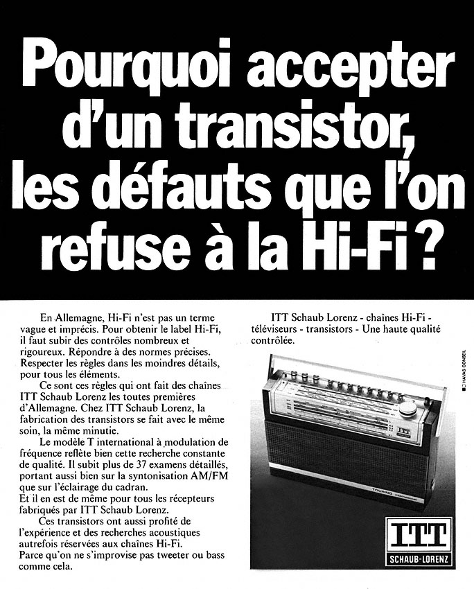Advert Schaub-Lorenz 1972