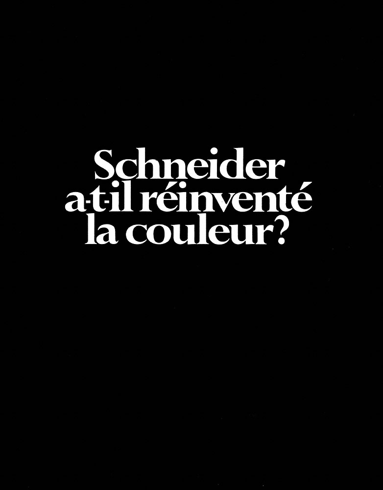 Advert Schneider 1969