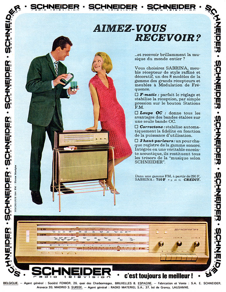 Advert Schneider 1964