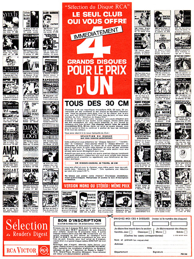Advert Slection RCA 1963