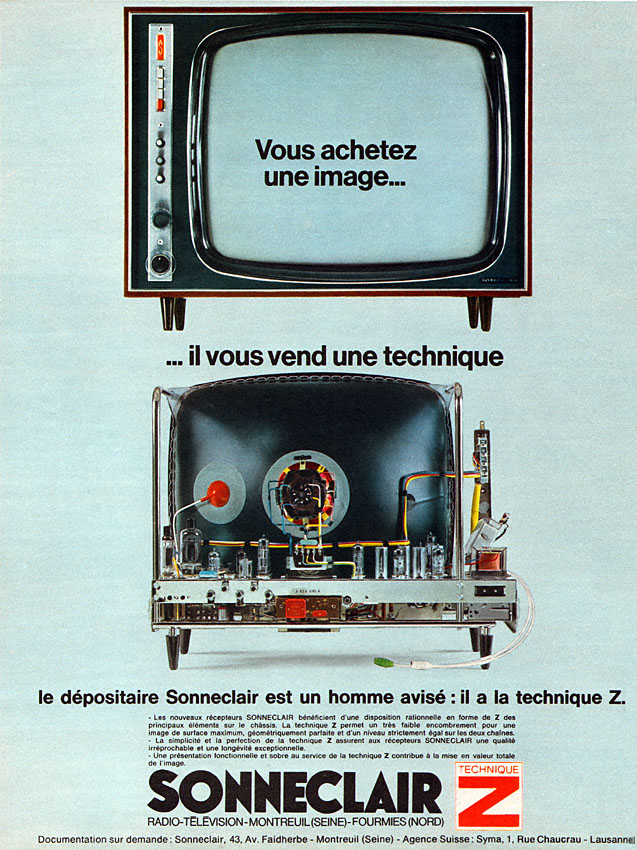Advert Sonneclair 1965