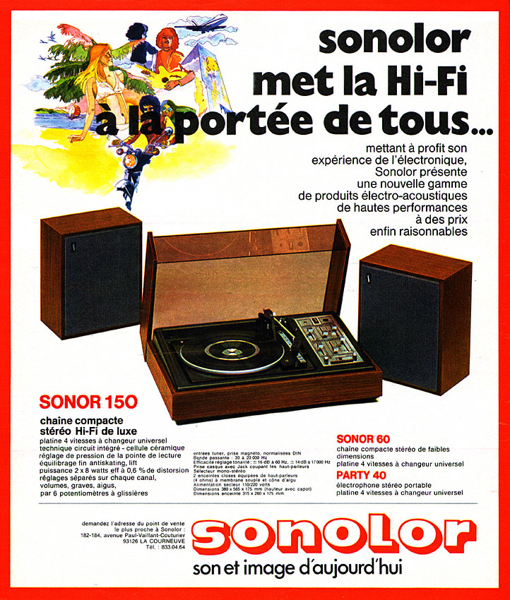 Advert Sonolor 1974