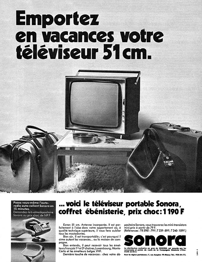 Advert Sonora 1969