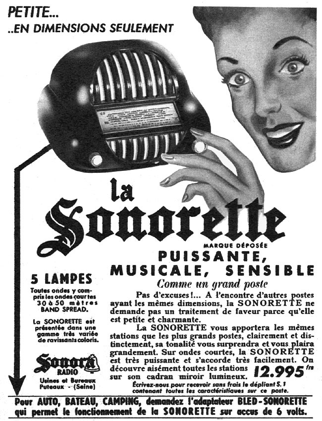 Advert Sonora 1950