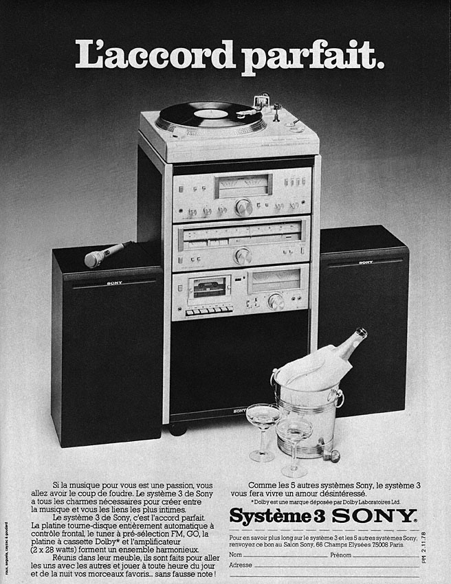 Advert Sony 1978