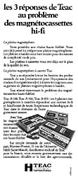 Advert Teac 1974