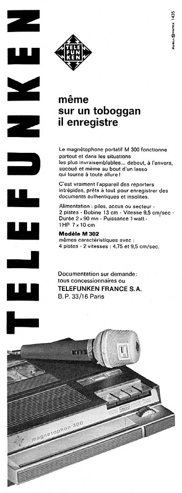 Advert Telefunken 1967