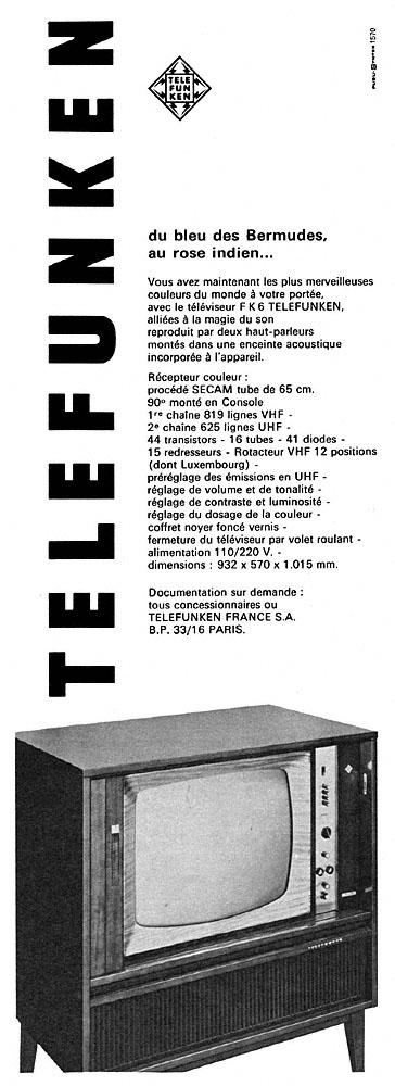 Advert Telefunken 1967