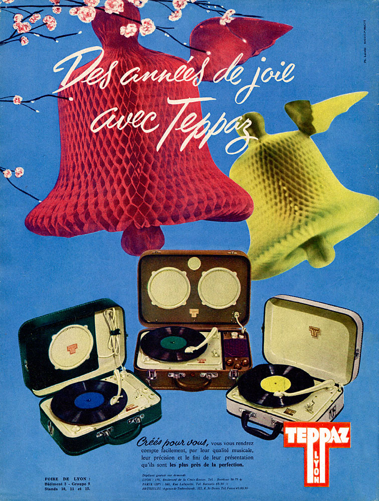 Advert Teppaz 1958