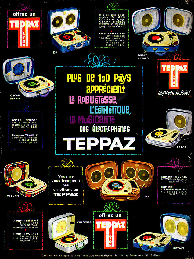 Advert Teppaz 1961