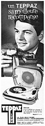 Advert Teppaz 1962