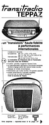 Advert Teppaz 1963
