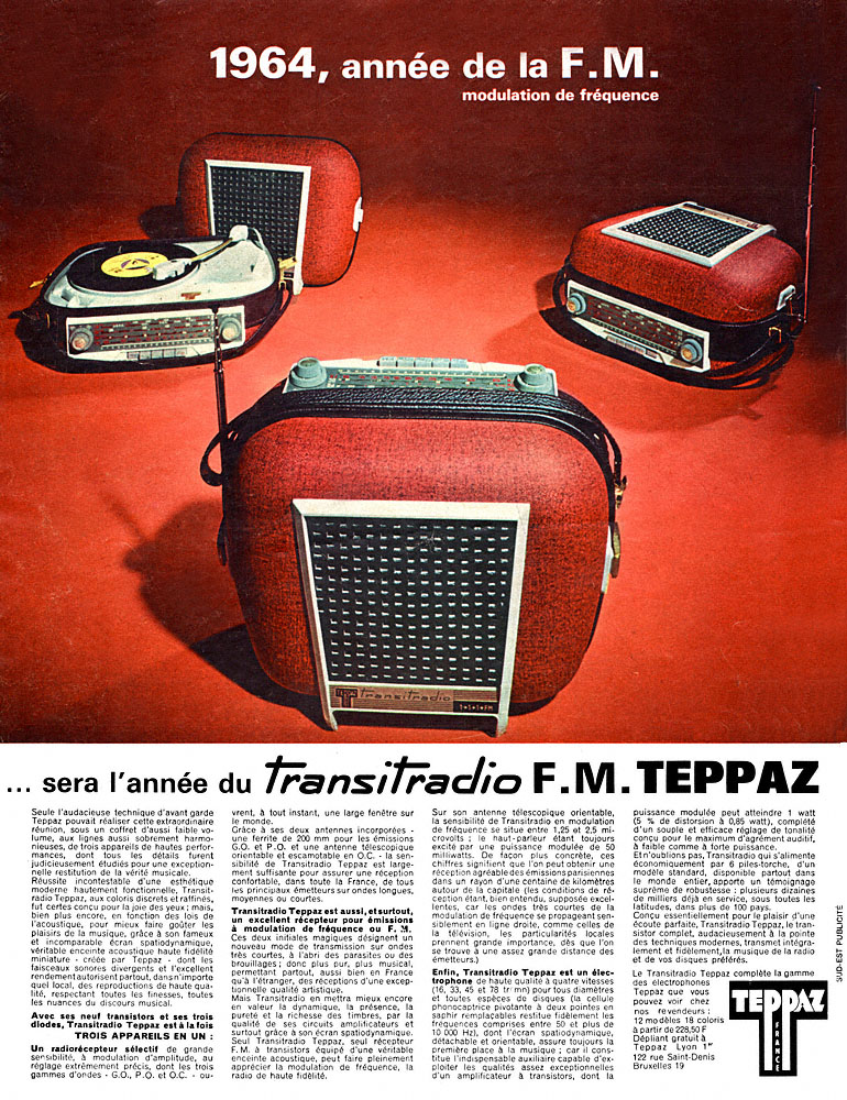 Advert Teppaz 1964