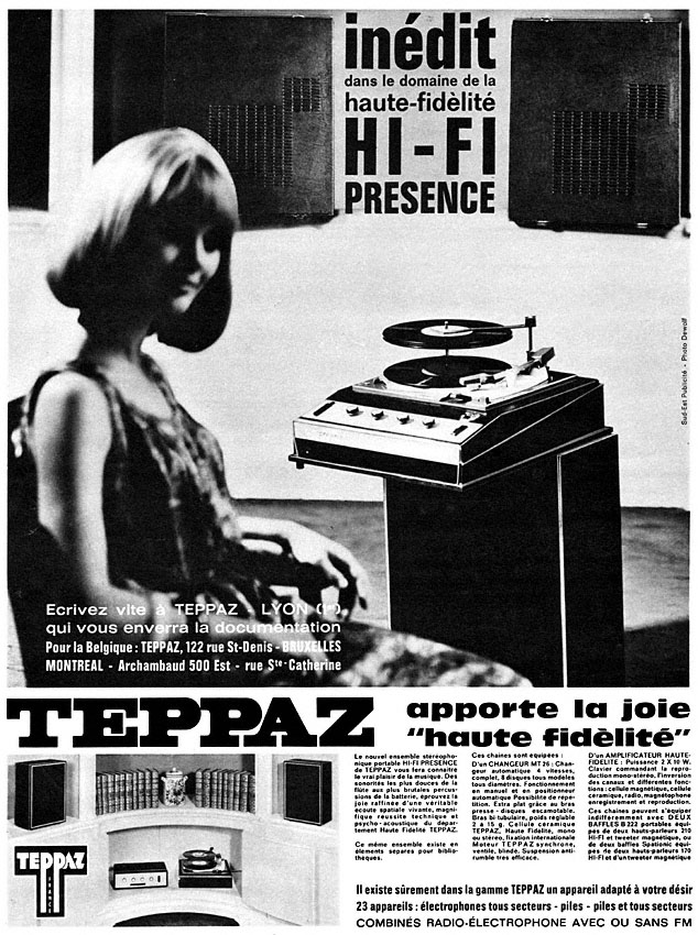 Advert Teppaz 1966