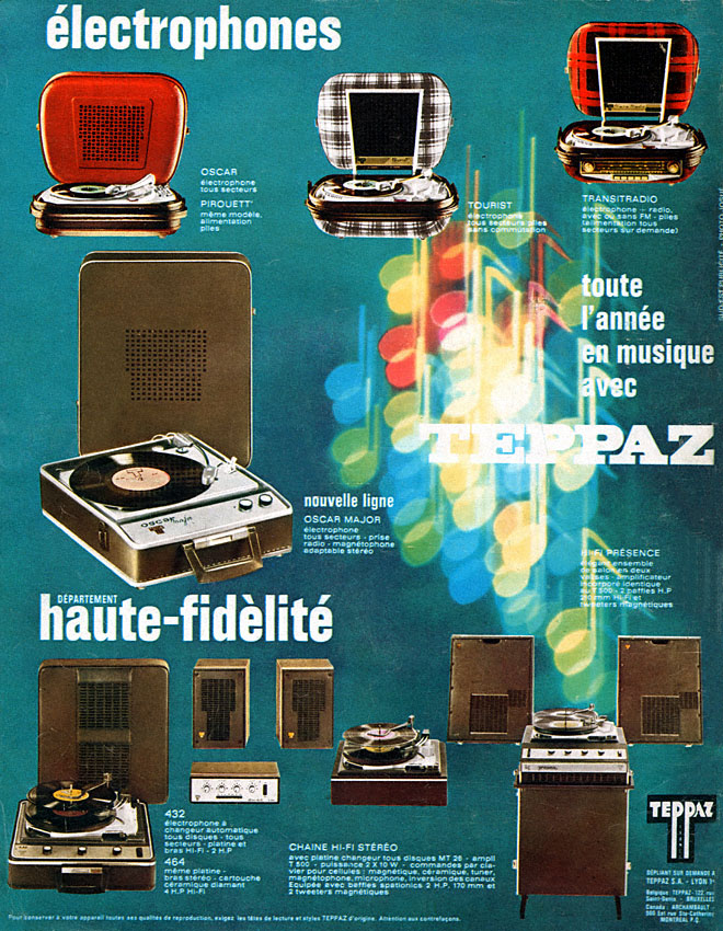 Advert Teppaz 1967