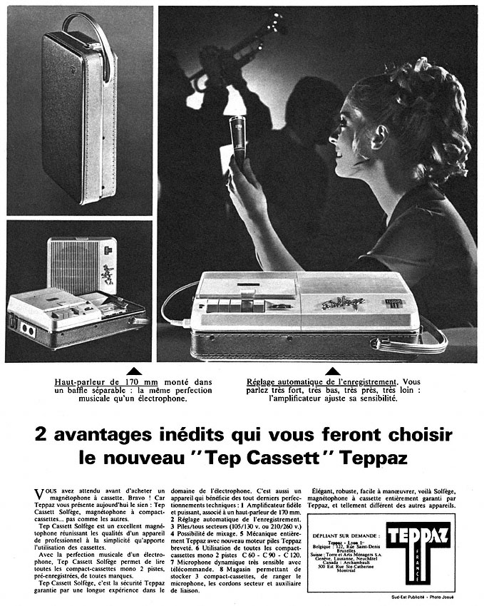 Advert Teppaz 1968
