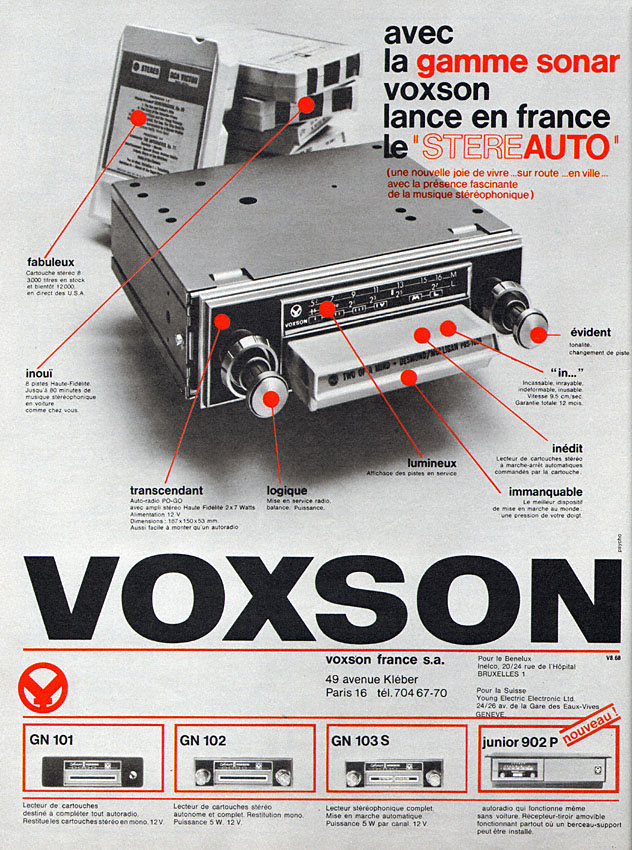 Advert Voxson 1968