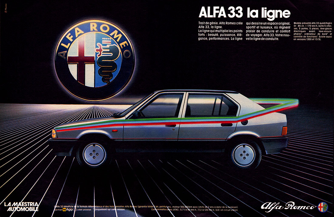 Advert Alfa Romeo 1983