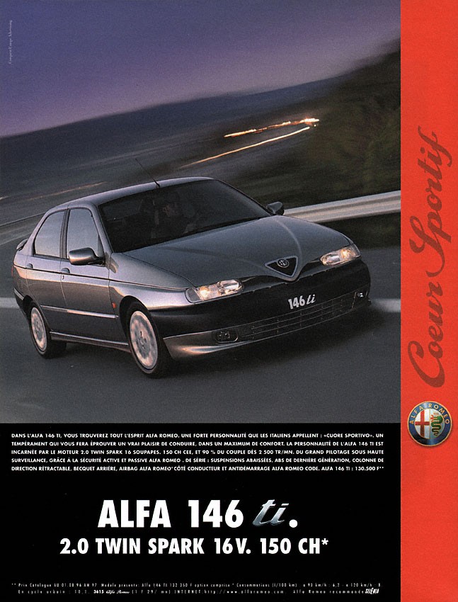 Advert Alfa Romeo 1996