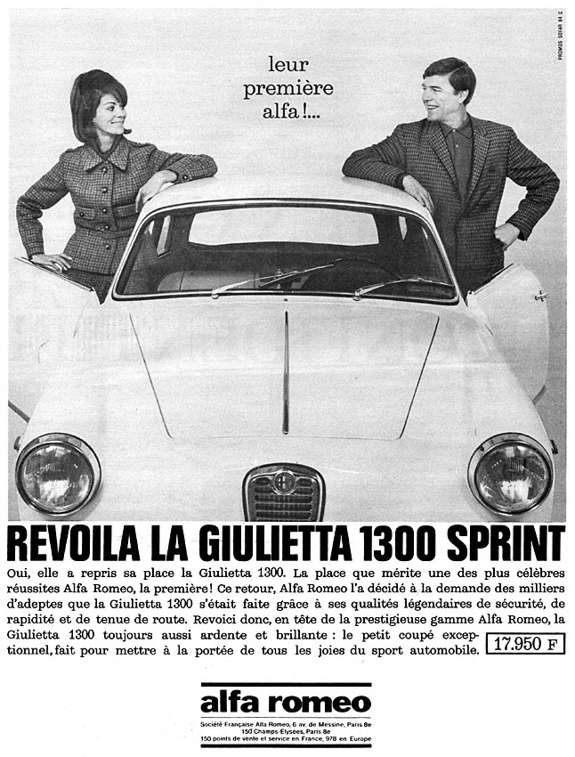 Advert Alfa Romeo 1964